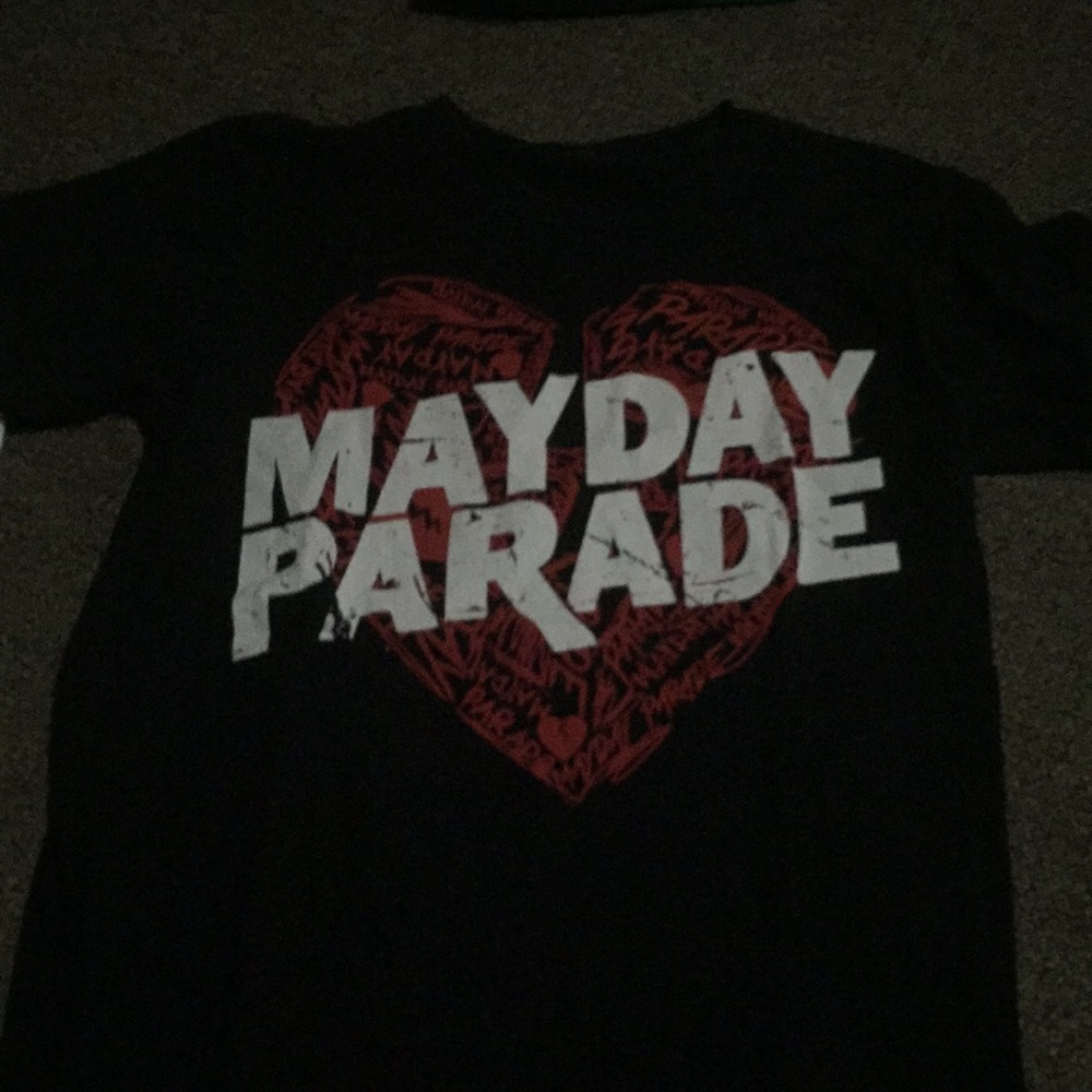 mayday parade band tee size s